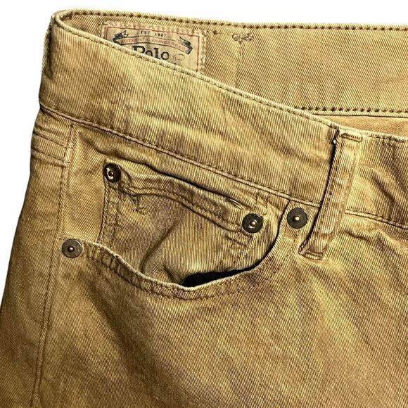 Authentic Dungarees Polo Ralph Lauren Jeans Brown Tompkins Skinny 28 Mid Rise - Picture 4 of 16